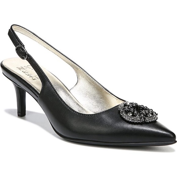 NATURALIZER EMILY EMBELLISHED SLINGBACK HEELS (WIDE) - Picture 1 of 6